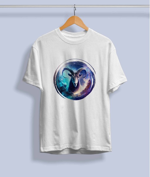 Мъжка тениска с илюстрация Зодия Козирог - TShirtArtShop.com